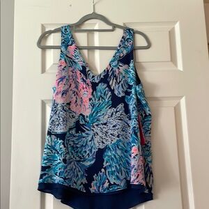 Lilly Pulitzer Blue and Pink Tank Top